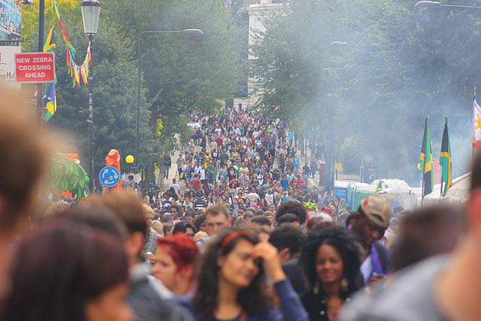 Notting hill carnival crowds