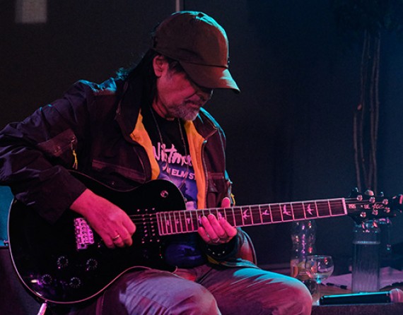 Phil Campbell of Motorhead at an ICMP Masterclass